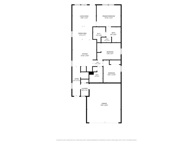 2D floor plan layout of this home in Barrett Crossing, Crosby, TX (Image 5).