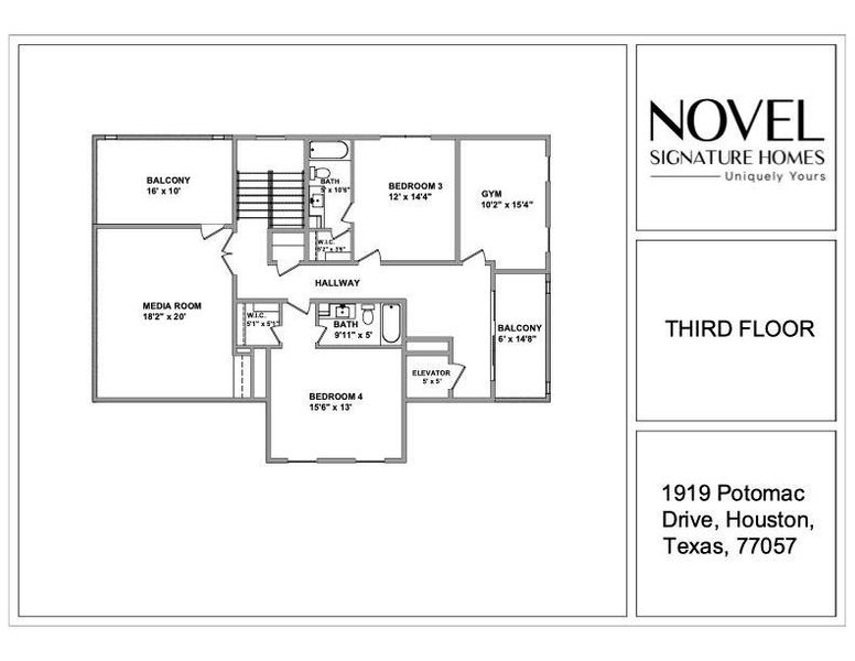 2D floor plan layout of this home in , Houston, TX (Image 5). 2D floor plan layout of this home in , Houston, TX (Image 5).