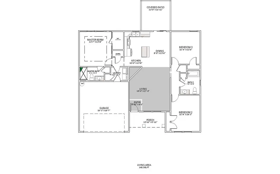 2D floor plan layout for the Startex by Enchanted Homes in Huckleberry Cove, Chesnee, SC (Image 3). 2D floor plan layout for the Startex by Enchanted Homes in Huckleberry Cove, Chesnee, SC (Image 3).