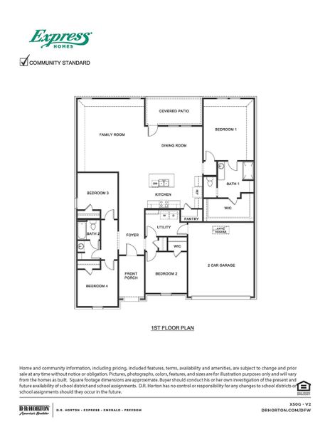 2D floor plan layout of this home in Northspur, Terrell, TX (Image 3). 2D floor plan layout of this home in Northspur, Terrell, TX (Image 3).