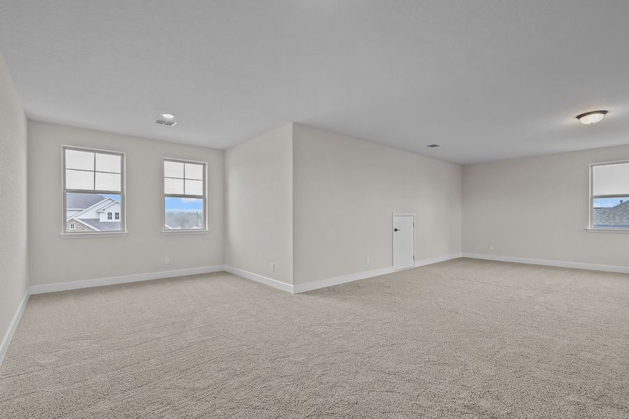 Representative unfurnished interior of a home built from the The Belmont G w/ 3-Car Garage by Davidson Homes LLC in Potranco Oaks, Castroville (Image 33). Representative unfurnished interior of a home built from the The Belmont G w/ 3-Car Garage by Davidson Homes LLC in Potranco Oaks, Castroville (Image 33).