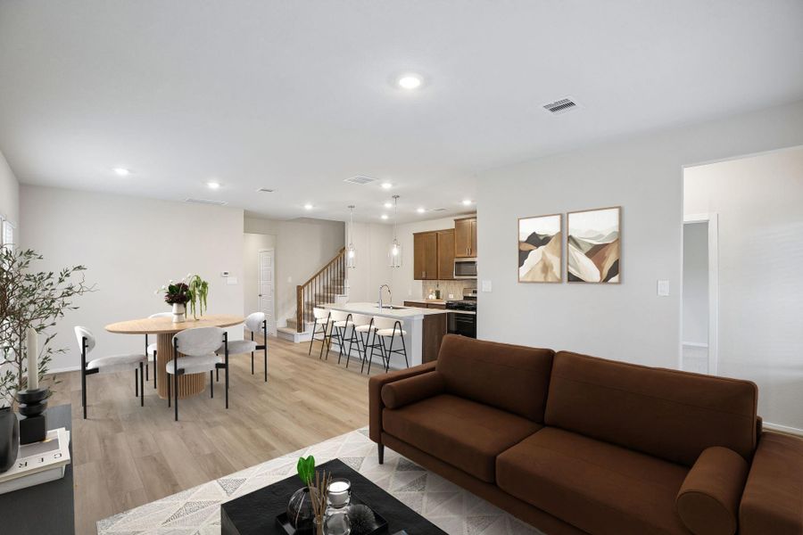 Furnished interior view inside a new home in Landing Meadows - Premier Series, New Caney (Image 10).