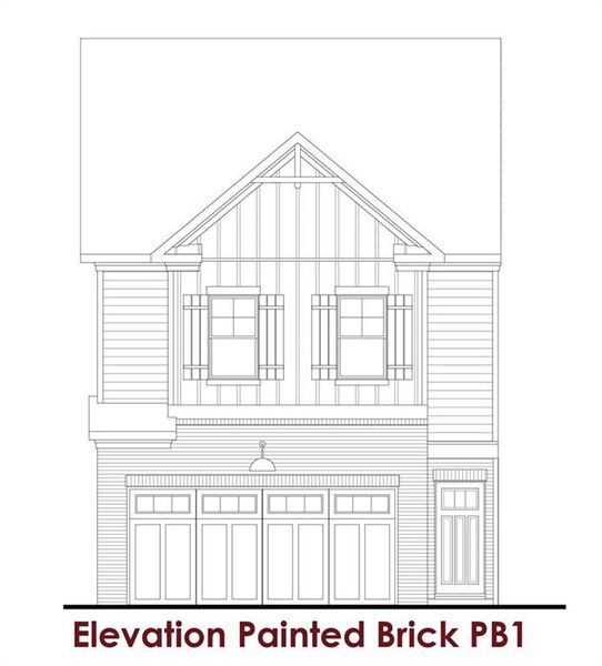 Exterior rendering of this home design in Millstone at Mundy Mill, Gainesville, GA (Image 3).