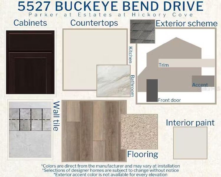 Sample of building materials used in homes in Estates at Hickory Cove - Single-Family Homes, St. Cloud (Image 12).