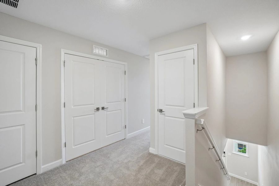 Upstairs you will find a loft that leads you to the primary and secondary bedrooms