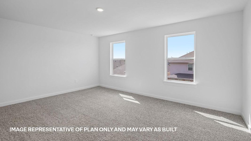 Spacious, unfurnished interior of a new home in Rosenbusch Ranch, Leander (Image 45).