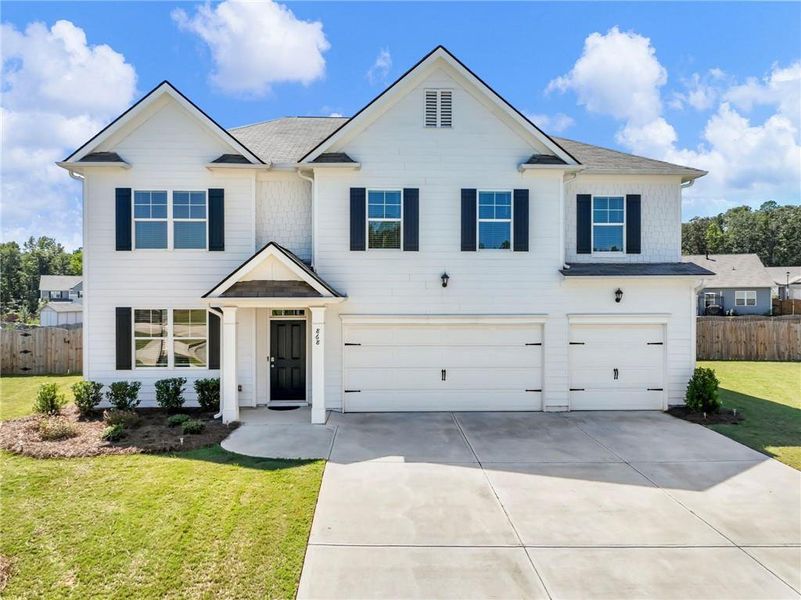 Front exterior of a new home in , Braselton, GA, highlighting curb appeal (Image 2). Front exterior of a new home in , Braselton, GA, highlighting curb appeal (Image 2).
