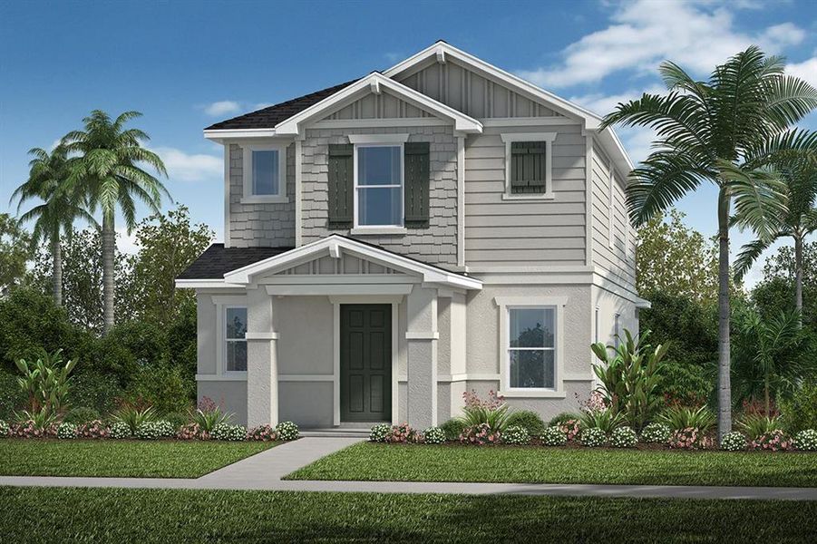 Front exterior of a home in the Bellaviva III at Westside community, located in Davenport, FL (Image 7).