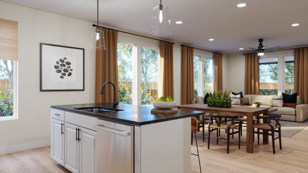 Furnished interior view inside a new home in Lariat, Liberty Hill (Image 3). Furnished interior view inside a new home in Lariat, Liberty Hill (Image 3).