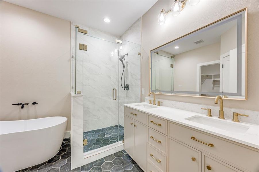 Primary Bath with shower and freestanding soaking tub Primary Bath with shower and freestanding soaking tub