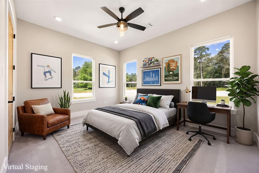 Furnished interior view inside a new home in , New Waverly (Image 34).