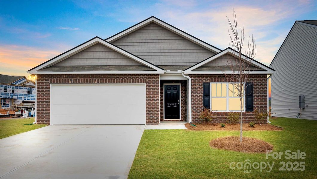 Front exterior of a new home in Villages of Maiden, Maiden, NC, highlighting curb appeal (Image 1).