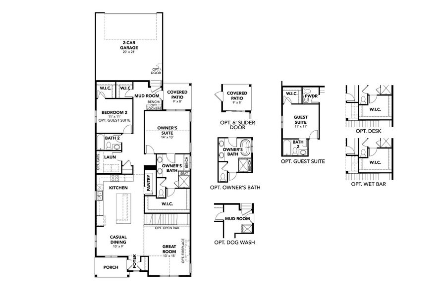 2D floor plan layout of this home in Dillon Pointe - City, Broomfield, CO (Image 4).