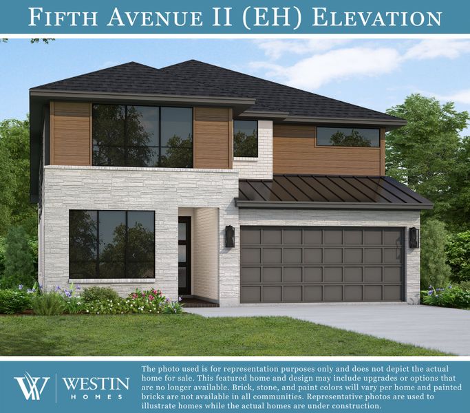 Representative exterior photo of a completed home built from the The Fifth Avenue II by Westin Homes in Kresston, Montgomery, TX (Image 17). Representative exterior photo of a completed home built from the The Fifth Avenue II by Westin Homes in Kresston, Montgomery, TX (Image 17).