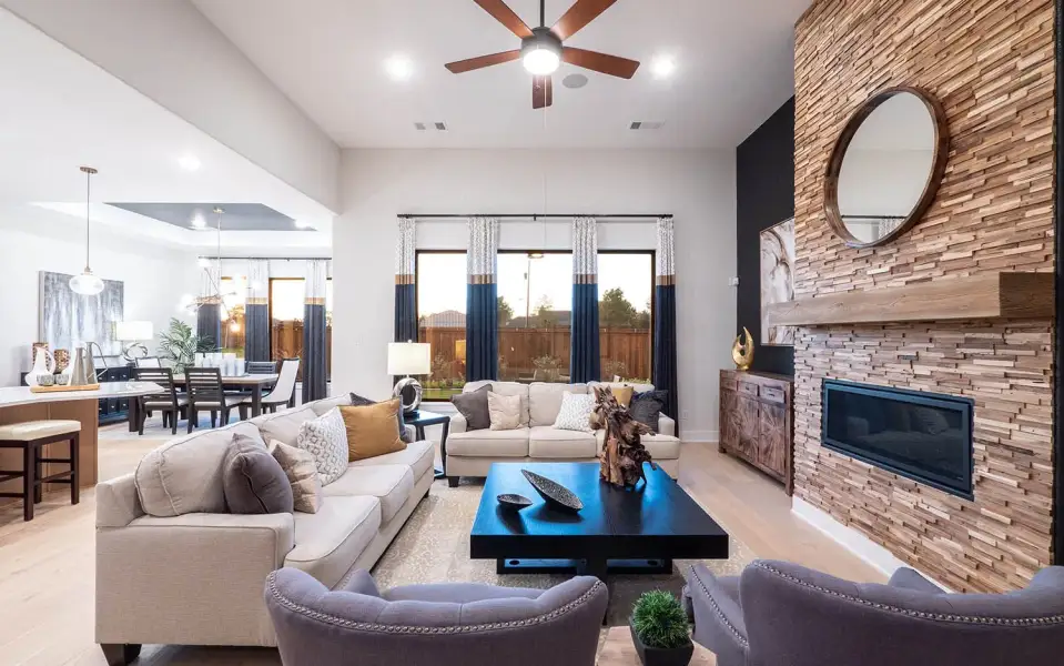 Representative furnished interior of a home built from the Malibu by CastleRock Communities in Lakesong, Grand Prairie (Image 5).