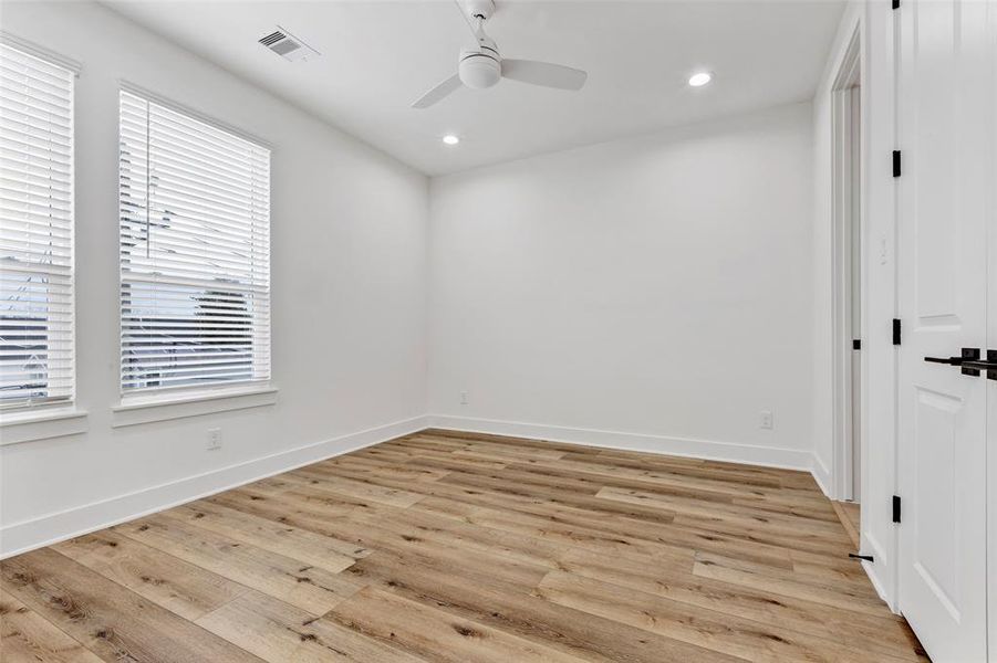 The secondary bedroom on the third floor is great for a guest room.