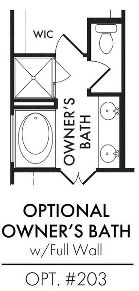 Master Bath – Tub Shower Full Wall