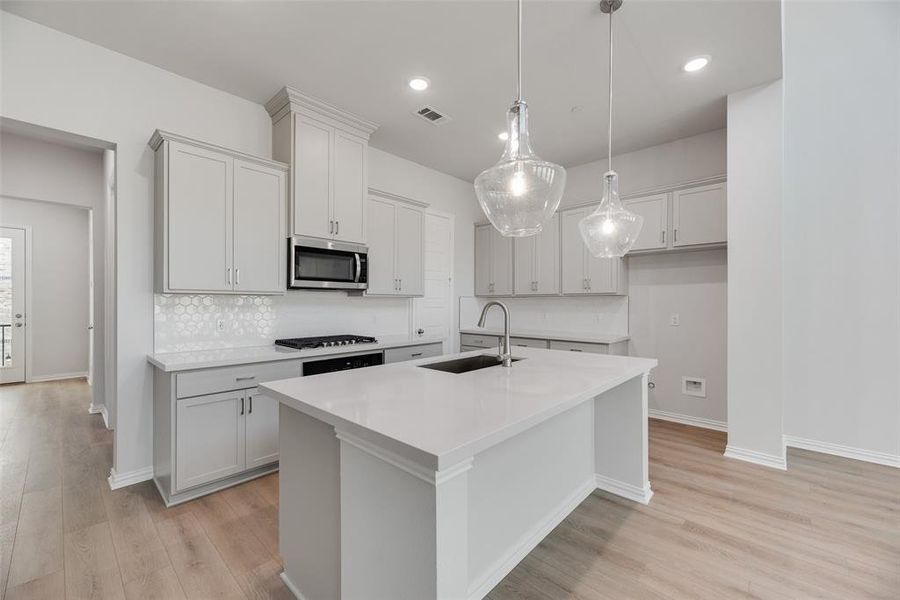 Furnished interior view inside a new home in Wade Settlement Townhomes, Frisco (Image 14).