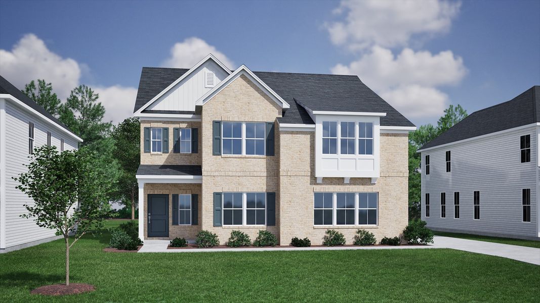 Representative exterior photo of a completed home built from the Saluda II - Vanguard Collection by Mungo Homes in Scotts Hill Village, Wilmington, NC (Image 25).