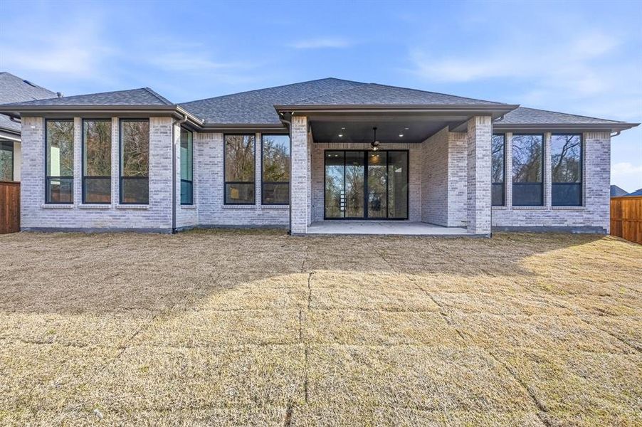 Exterior details and patio area of a home in Mustang Lakes, Celina (Image 3).