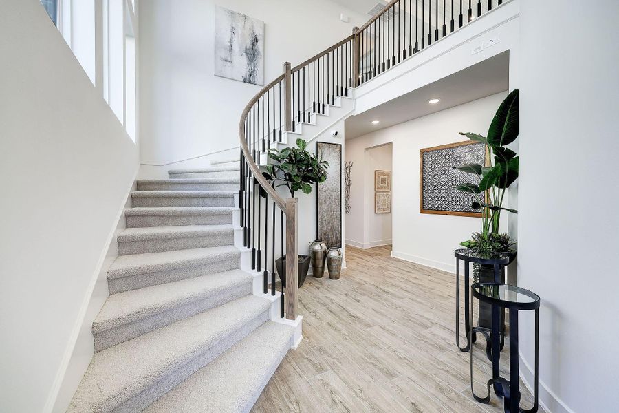 Furnished interior view inside a new home in Parmer Ranch, Georgetown (Image 4). Furnished interior view inside a new home in Parmer Ranch, Georgetown (Image 4).