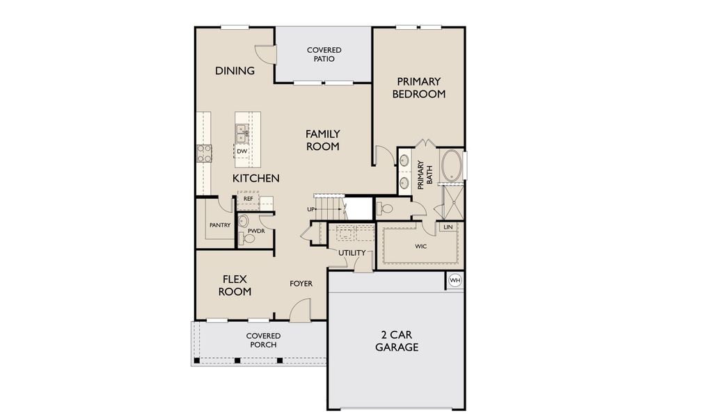 2D floor plan layout for the Hyde by Ashton Woods in Blue Heron Estates, Mont Belvieu, TX (Image 3).