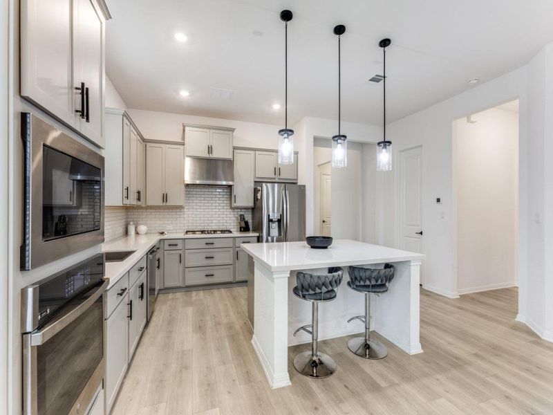 The island will become a natual sport for gathering, informal meals or homework.