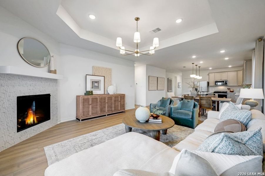 Furnished interior view inside a new home in Nopal Valley, San Antonio (Image 8).
