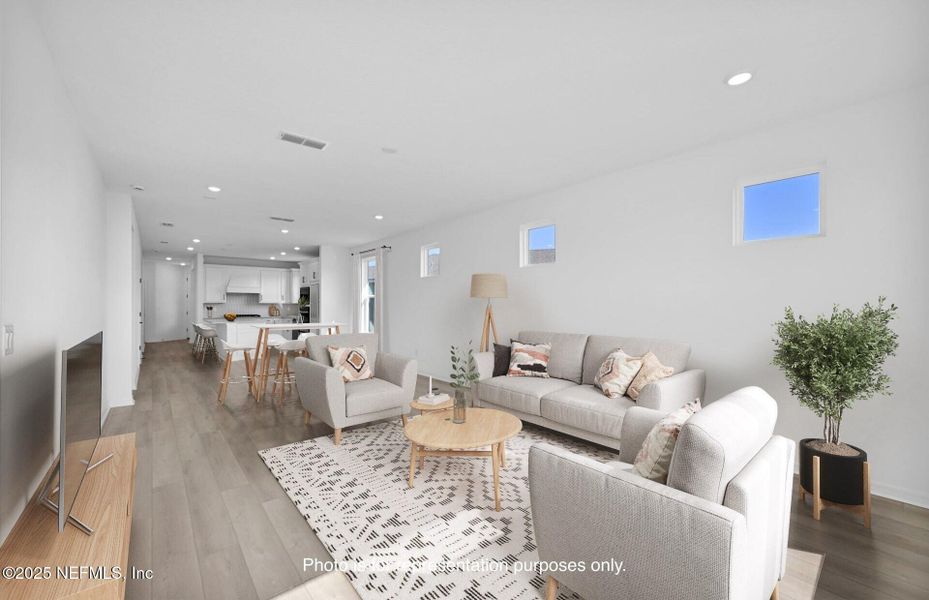 Furnished interior view inside a new home in Del Webb Wildlight, Wildlight (Image 12).