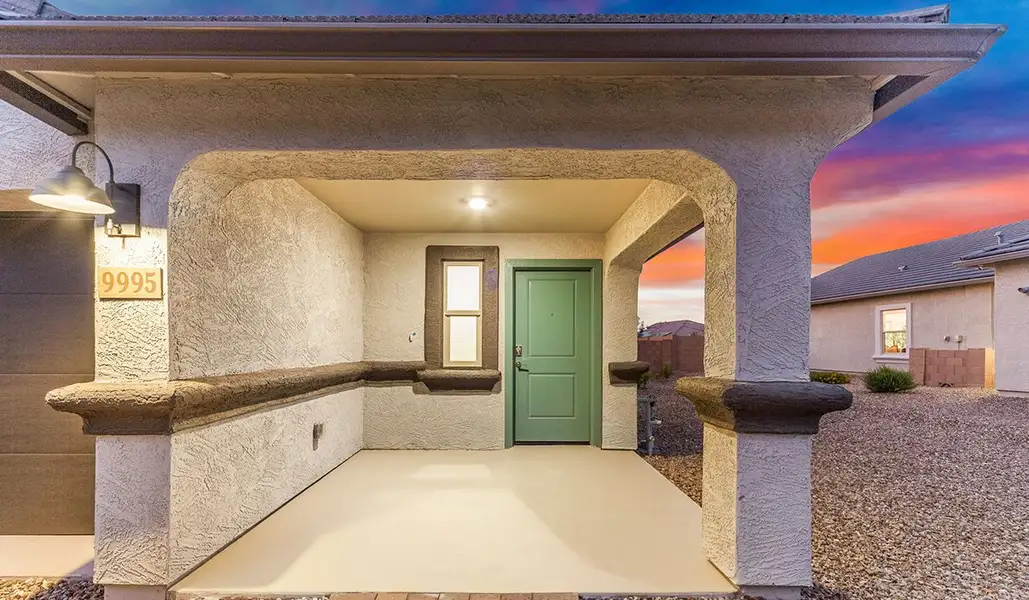 Exterior details and patio area of a home in Saguaro Bloom, Marana (Image 3).