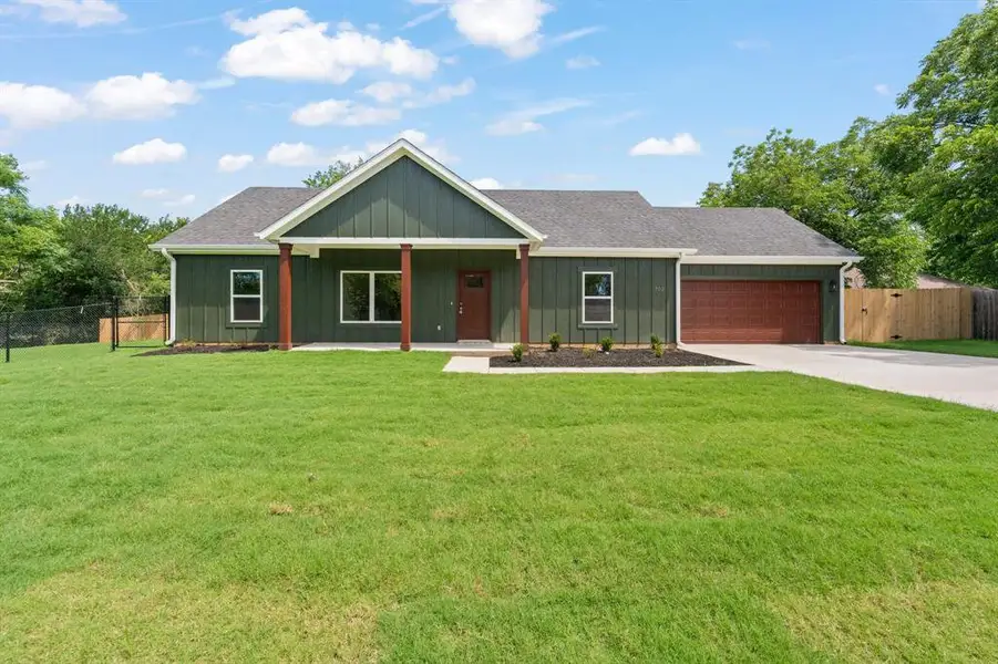 Front exterior of a new home in , Cleburne, TX, highlighting curb appeal (Image 2). Front exterior of a new home in , Cleburne, TX, highlighting curb appeal (Image 2).