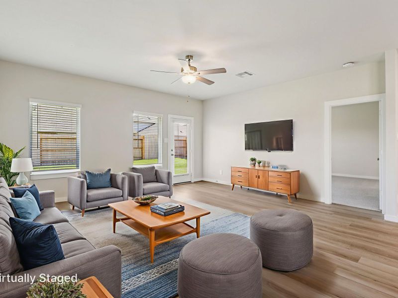 Furnished interior view inside a new home in Heights of Barbers Hill, Mont Belvieu (Image 11). Furnished interior view inside a new home in Heights of Barbers Hill, Mont Belvieu (Image 11).