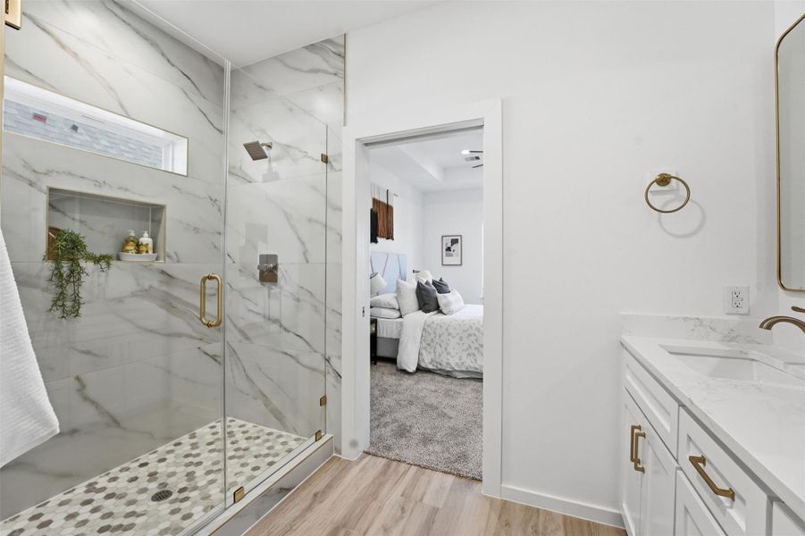 Furnished interior view inside a new home in , La Porte (Image 13).