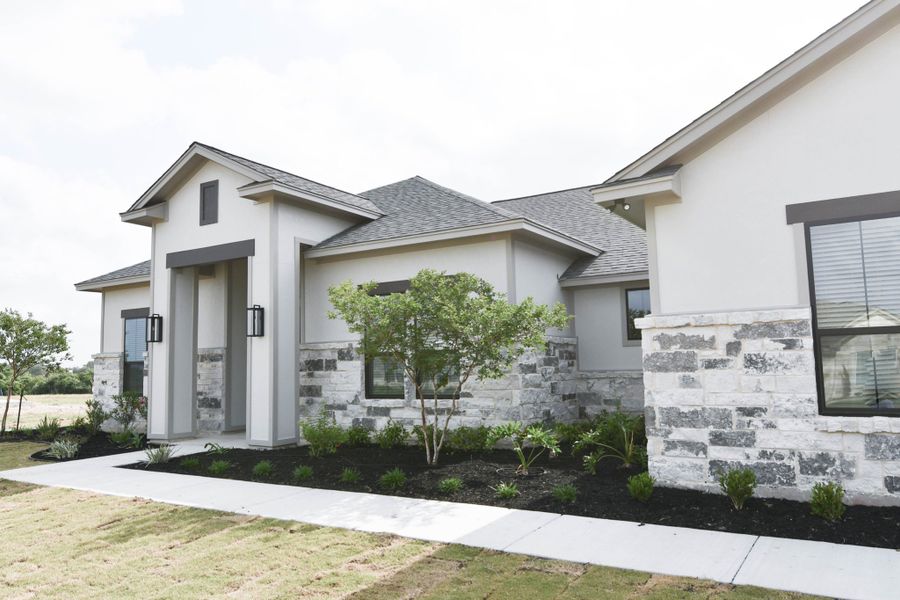 Representative exterior photo of a completed home built from the Burnet by Steve Klein Custom Builder in Escalera Ranch 1833, Victoria, TX (Image 7). Representative exterior photo of a completed home built from the Burnet by Steve Klein Custom Builder in Escalera Ranch 1833, Victoria, TX (Image 7).