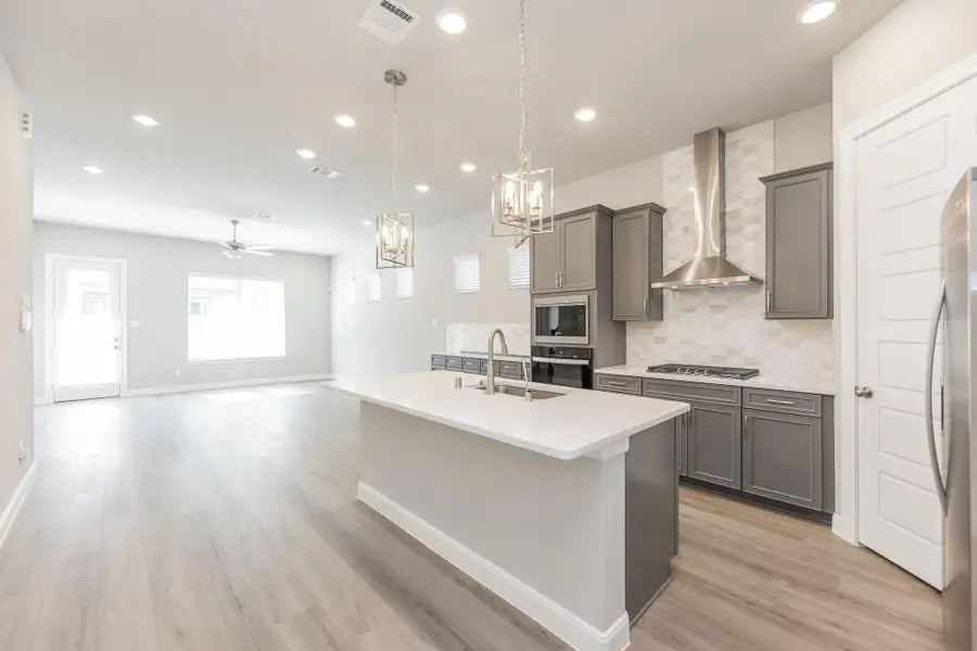 Furnished interior view inside a new home in Dunvale Village - Patio Home Collection, Houston (Image 6). Furnished interior view inside a new home in Dunvale Village - Patio Home Collection, Houston (Image 6).