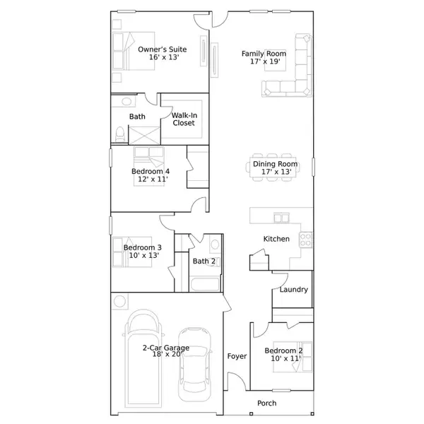 2D floor plan layout of this home in Sunterra, Katy, TX (Image 2). 2D floor plan layout of this home in Sunterra, Katy, TX (Image 2).