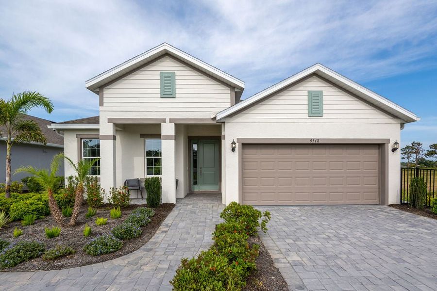Representative exterior photo of a completed home built from the Margate II by Park Square Residential in Brighton, Venice, FL (Image 17).