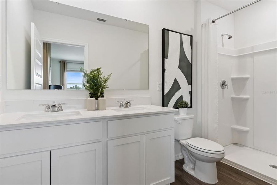 Furnished interior view inside a new home in Danbury at Ridgewood Lakes, Davenport (Image 24). Furnished interior view inside a new home in Danbury at Ridgewood Lakes, Davenport (Image 24).