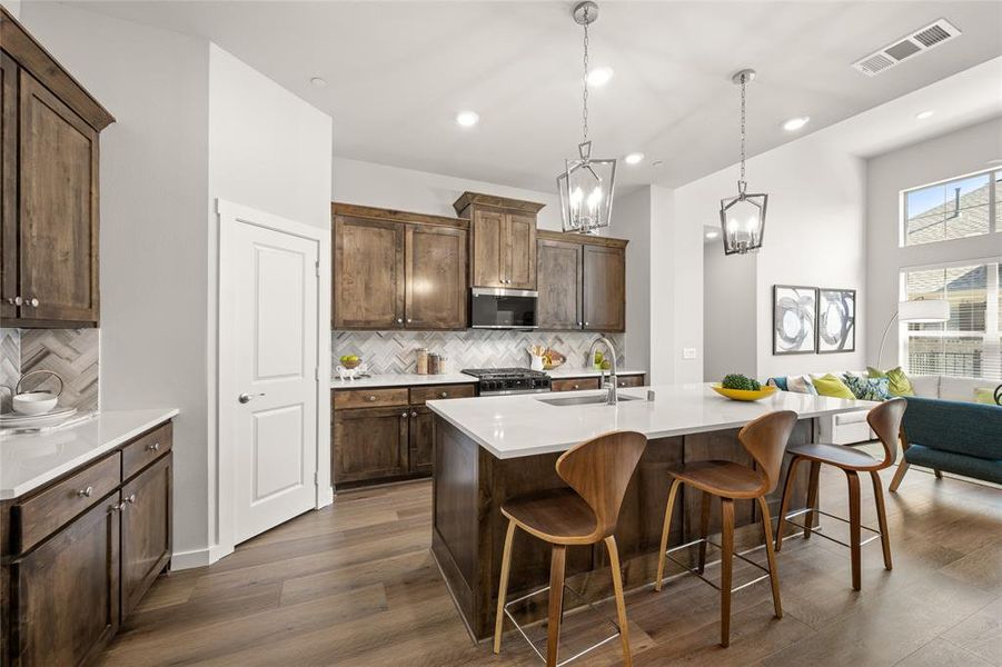 Furnished interior view inside a new home in Mira Lagos, Grand Prairie (Image 3). Furnished interior view inside a new home in Mira Lagos, Grand Prairie (Image 3).