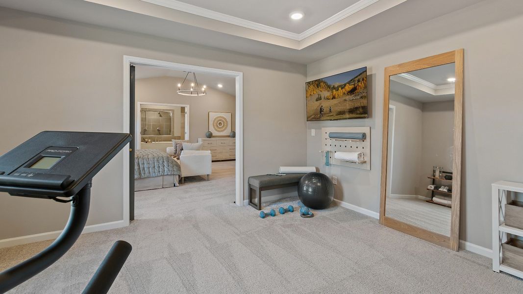 Representative furnished interior of a home built from the McKinley II by DRB Homes in Northcroft, Loganville (Image 40).