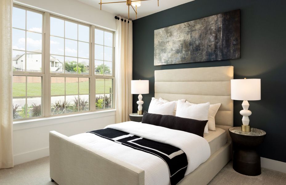 Furnished interior view inside a new home in Bluffview Reserve, Leander (Image 13). Furnished interior view inside a new home in Bluffview Reserve, Leander (Image 13).
