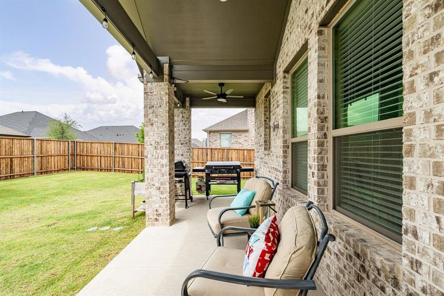 Exterior details and patio area of a home in Eastridge, McKinney (Image 3).