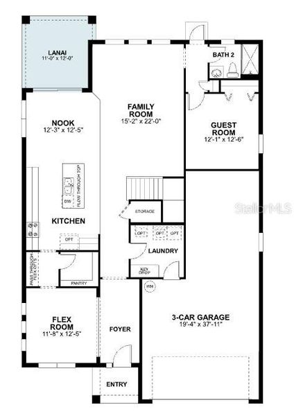 2D floor plan layout of this home in Bay Lake Farms, St. Cloud, FL (Image 3). 2D floor plan layout of this home in Bay Lake Farms, St. Cloud, FL (Image 3).