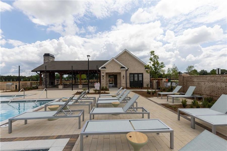 Incredible amenities will be  Incredible amenities will be Gated, Resort-style pool with covered cabana, grills, fireplace, and outdoor dining area and a community lawn featuring Adirondack group seating and fire pits.