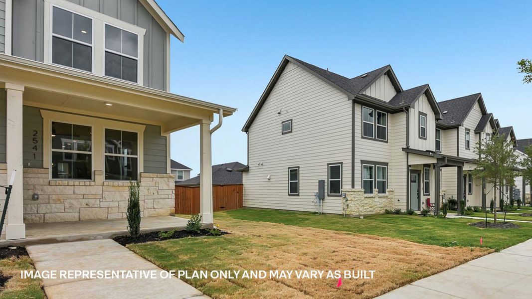 Exterior details and patio area of a home in Avery Centre, Round Rock (Image 4).