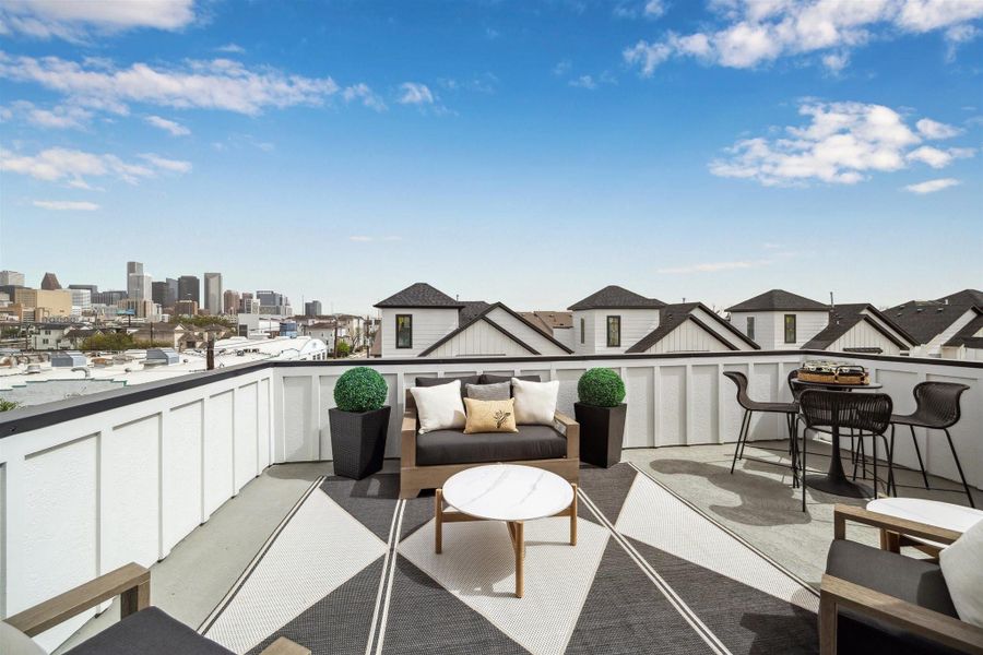 Exterior details and patio area of a home in , Houston (Image 23).