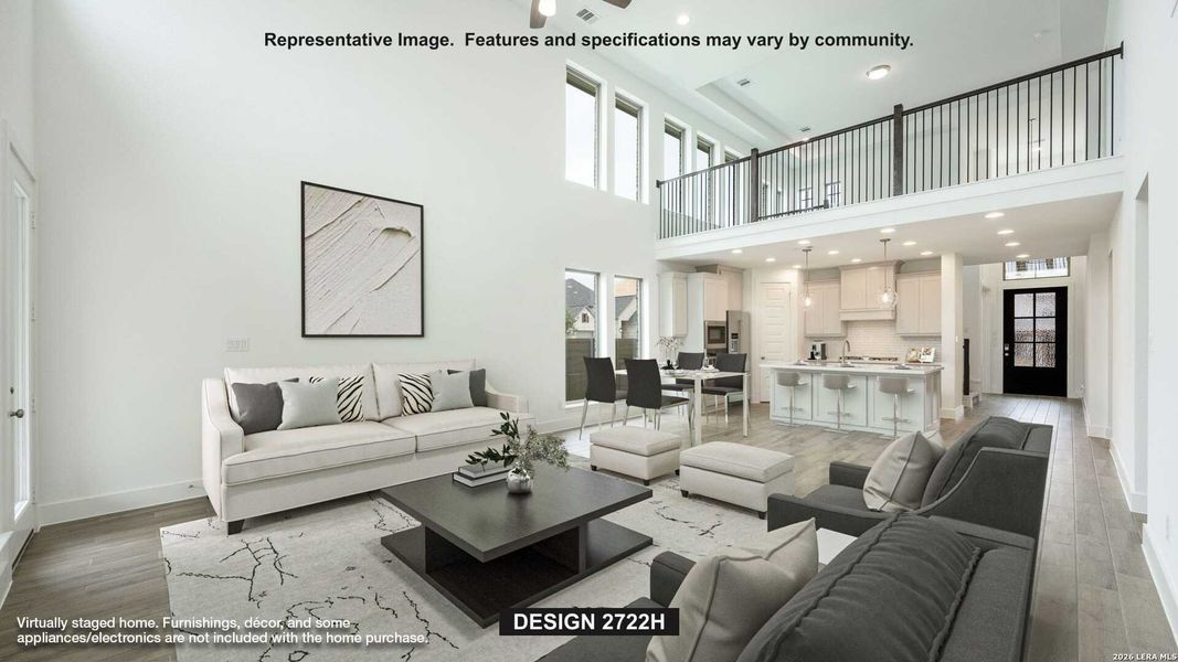 Furnished interior view inside a new home in Briggs Ranch, San Antonio (Image 6). Furnished interior view inside a new home in Briggs Ranch, San Antonio (Image 6).
