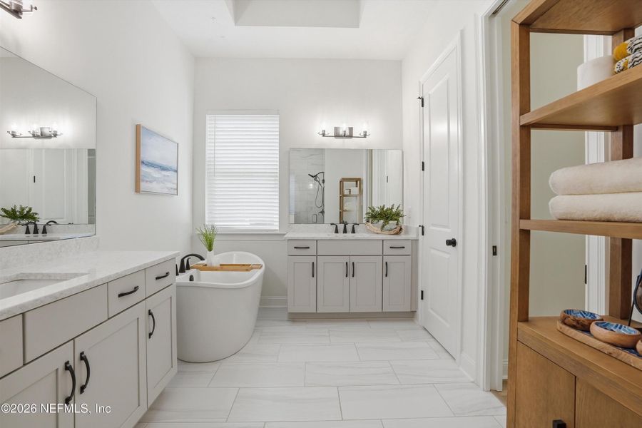 Furnished interior view inside a new home in Palm Crest at Seabrook, Ponte Vedra (Image 36).
