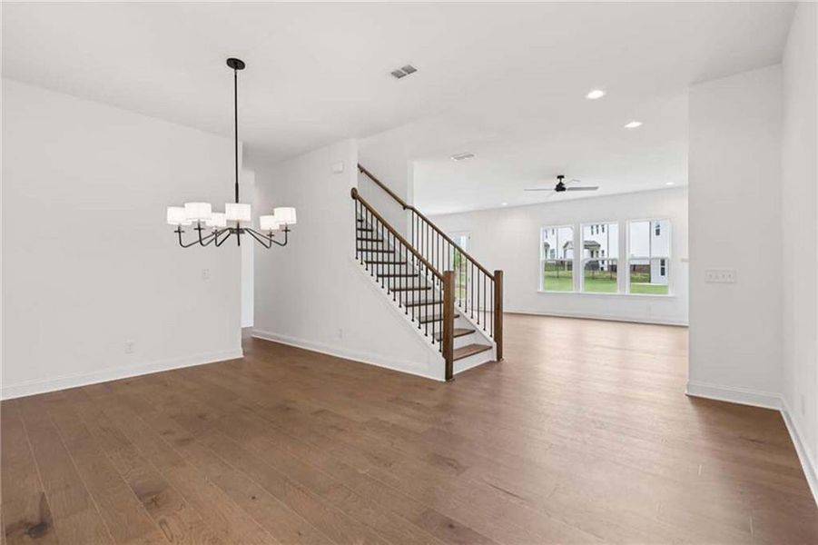 Spacious, unfurnished interior of a new home in East Harbor II at Chestatee, Dawsonville (Image 37).