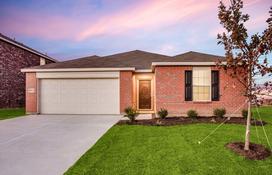 The Serenada, a one-story home with 2-car garage,